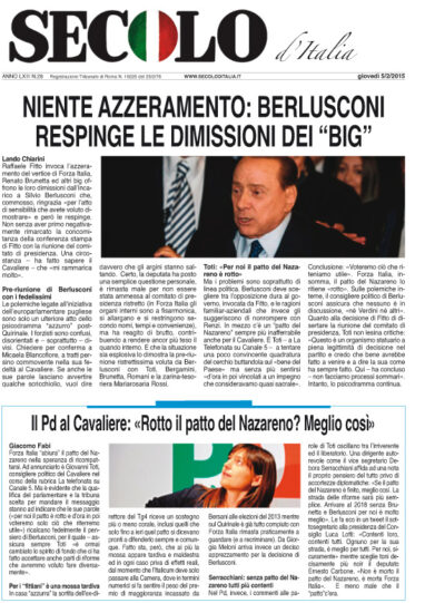 Giovedì 5 febbraio 2015