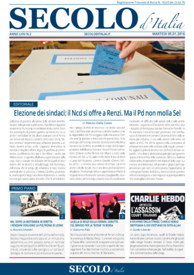 Martedì 5 gennaio 2016