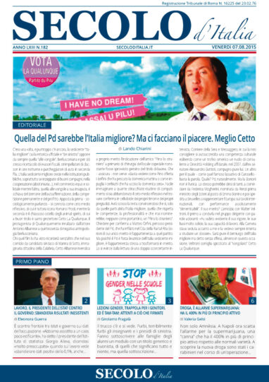 Venerdì 7 agosto 2015