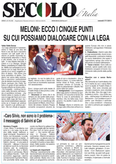 Venerdì 7 novembre 2014