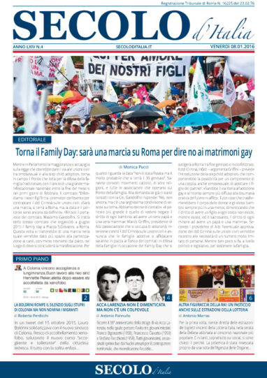 Venerdì 8 gennaio 2016