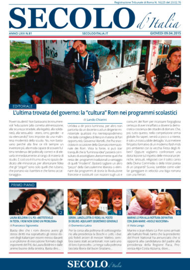 Giovedì 9 aprile 2015