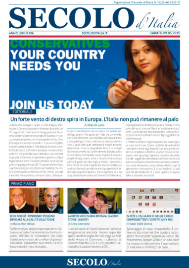 Sabato 9 maggio 2015