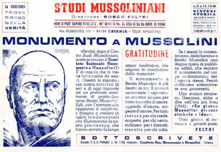 MUSSOLINI BENITO RAPPRESENTAZIONI 30