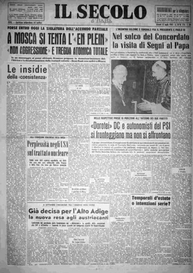 giovedì 25 luglio 1963