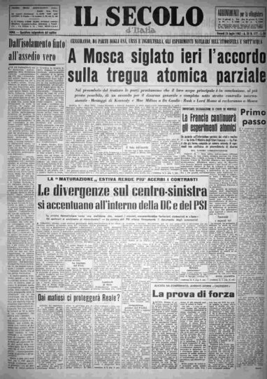 venerdì 26 luglio 1963