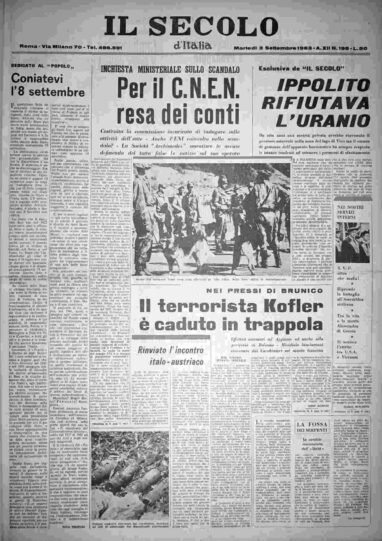 martedì 3 settembre 1963