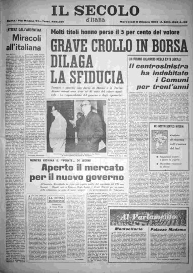 mercoledì 9 ottobre 1963