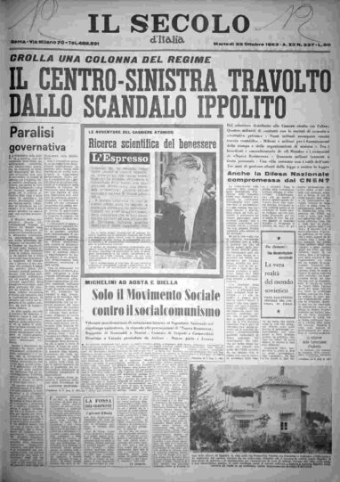 martedì 22 ottobre 1963