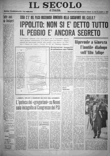 mercoledì 23 ottobre 1963