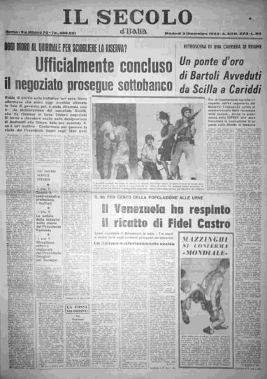 martedì 3 dicembre 1963