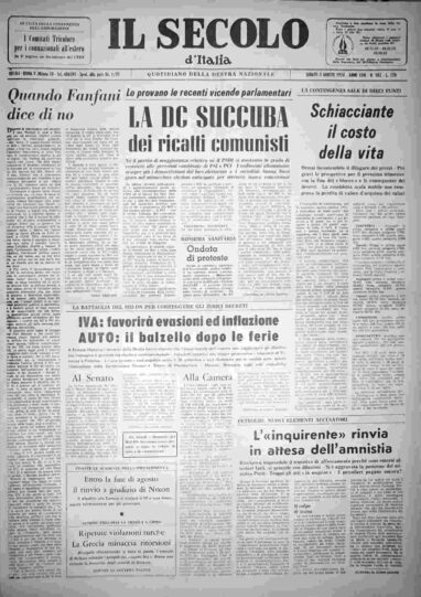 sabato 3 agosto 1974
