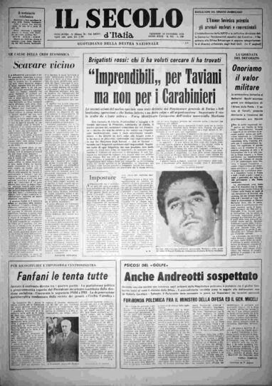 venerdì 18 ottobre 1974