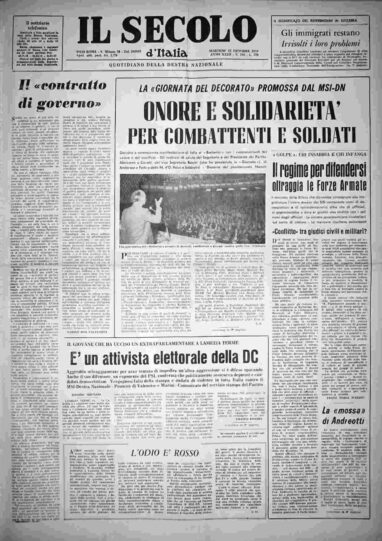 martedì 22 ottobre 1974