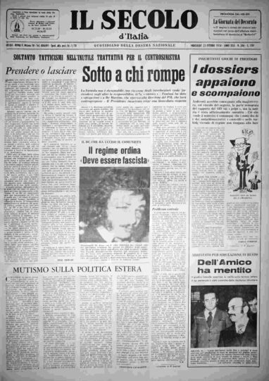 mercoledì 23 ottobre 1974