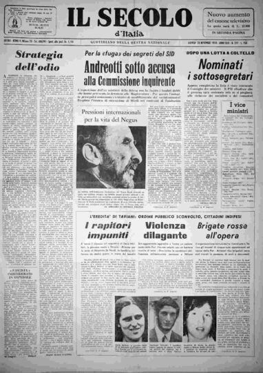 giovedì 28 novembre 1974