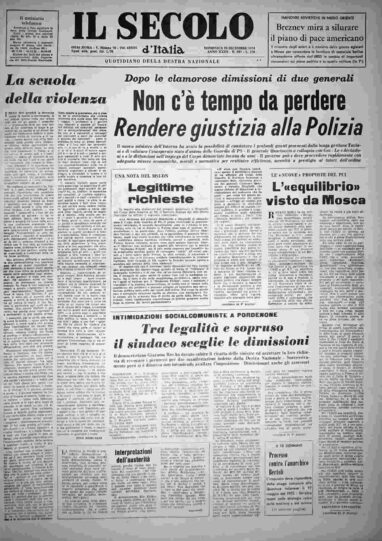 domenica 29 dicembre 1974
