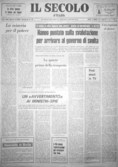 venerdì 23 gennaio 1976