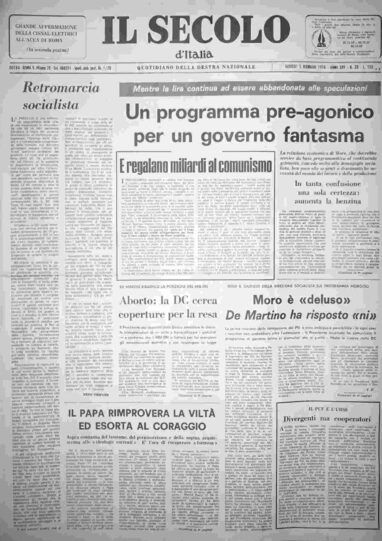 giovedì 5 febbraio 1976