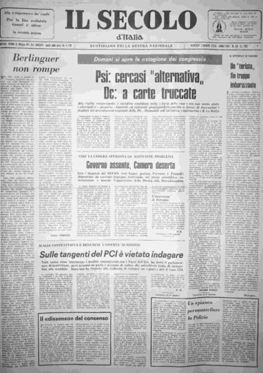 martedì 2 marzo 1976