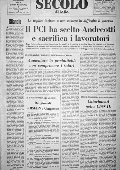 domenica 9 gennaio 1977