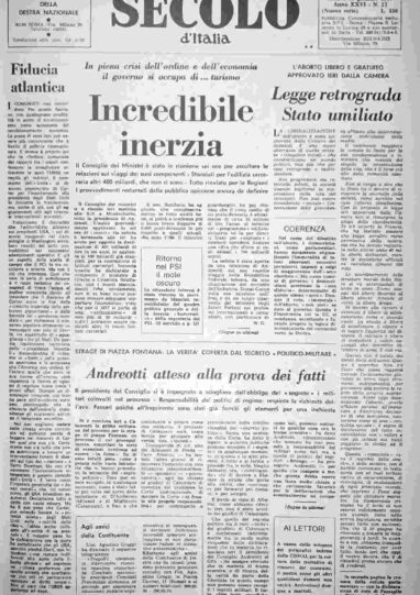 sabato 22 gennaio 1977