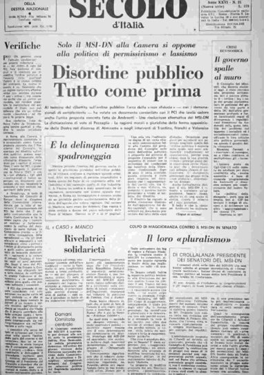 venerdì 28 gennaio 1977