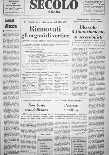 mercoledì 2 febbraio 1977