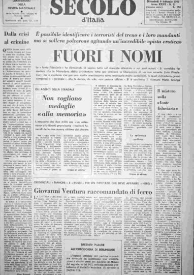 mercoledì 9 febbraio 1977