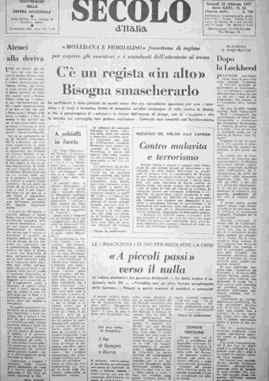 giovedì 10 febbraio 1977