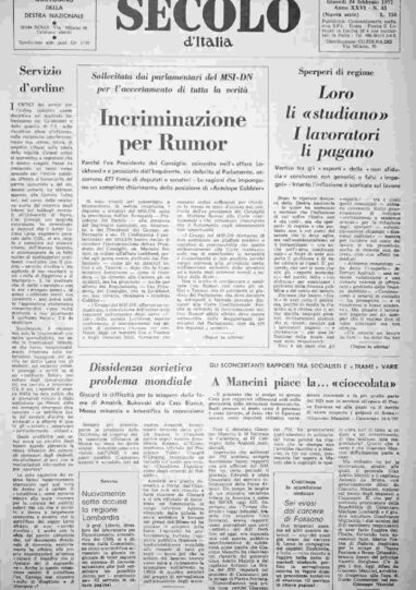 giovedì 24 febbraio 1977