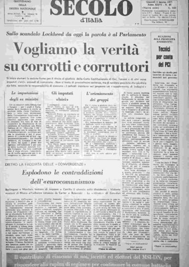 giovedì 3 marzo 1977