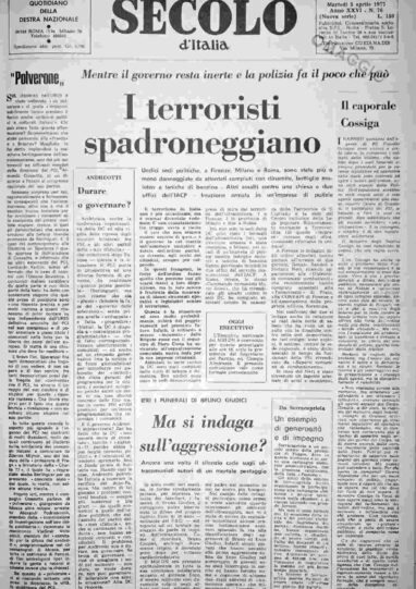 martedì 5 aprile 1977