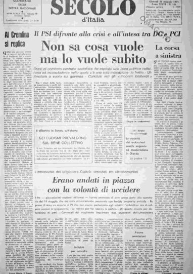 giovedì 26 maggio 1977