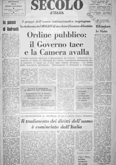 venerdì 10 giugno 1977