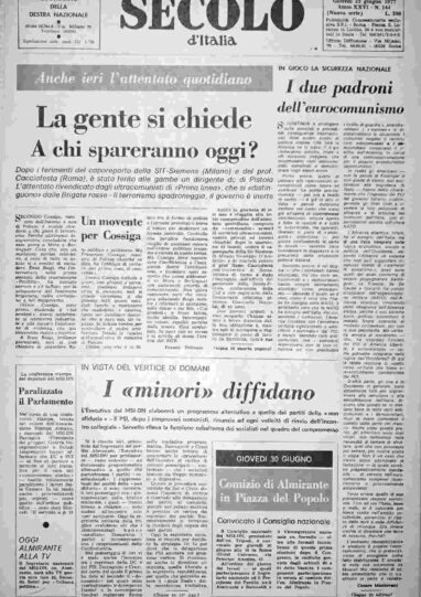 giovedì 23 giugno 1977