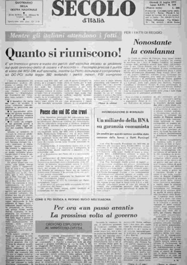 giovedì 21 luglio 1977