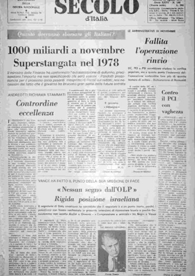 giovedì 11 agosto 1977