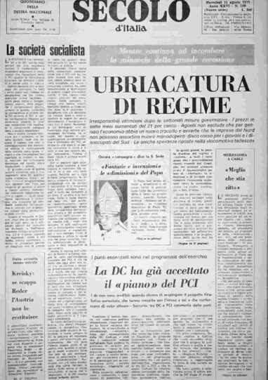 mercoledì 31 agosto 1977