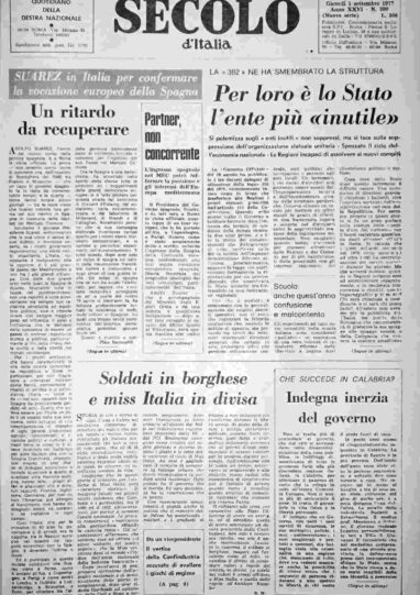 giovedì 1 settembre 1977