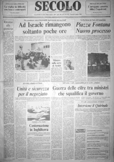 venerdì 11 giugno 1982