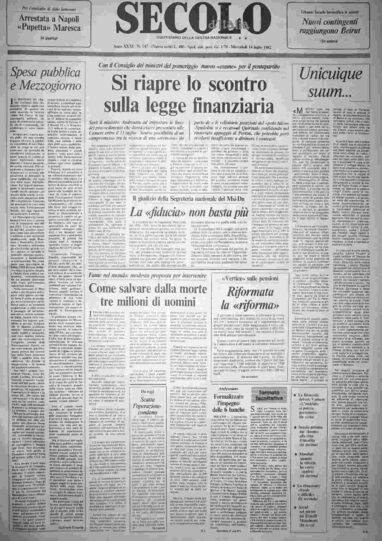 mercoledì 14 luglio 1982