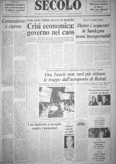 mercoledì 29 settembre 1982
