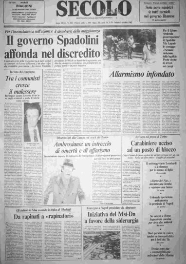 sabato 9 ottobre 1982