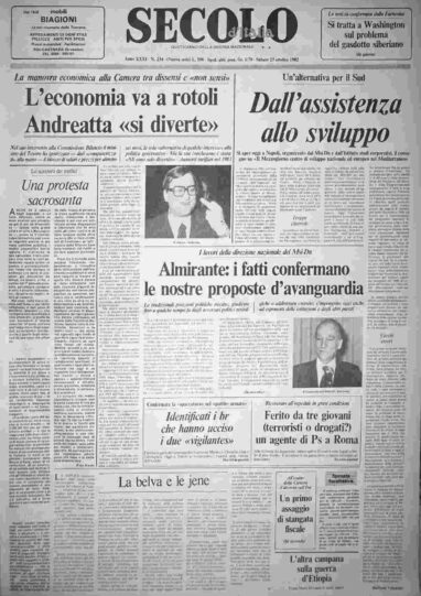 sabato 23 ottobre 1982