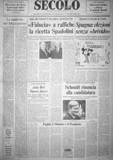 mercoledì 27 ottobre 1982