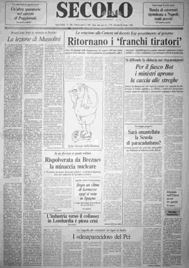giovedì 28 ottobre 1982