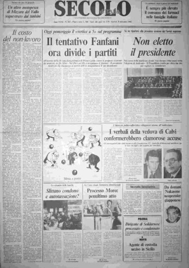 giovedì 25 novembre 1982