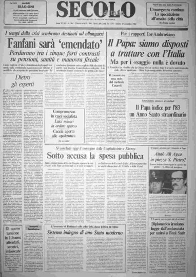 sabato 27 novembre 1982