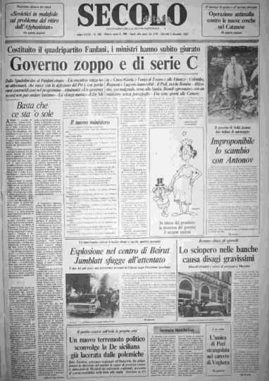 giovedì 2 dicembre 1982